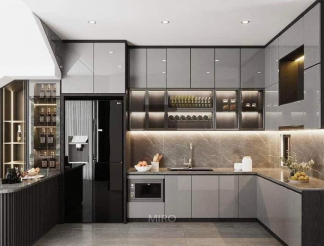 Bếp MDF Cánh Acrylic 