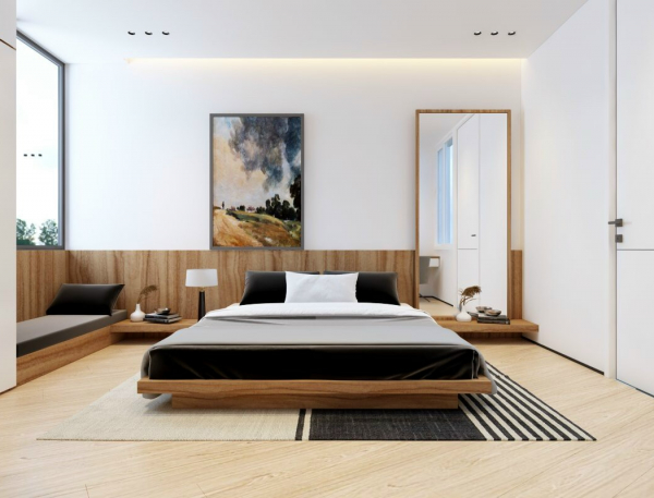Giường ngủ hiện đại MDF phủ Melamine