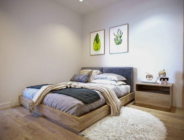 Giường ngủ hiện đại MDF phủ Melamine