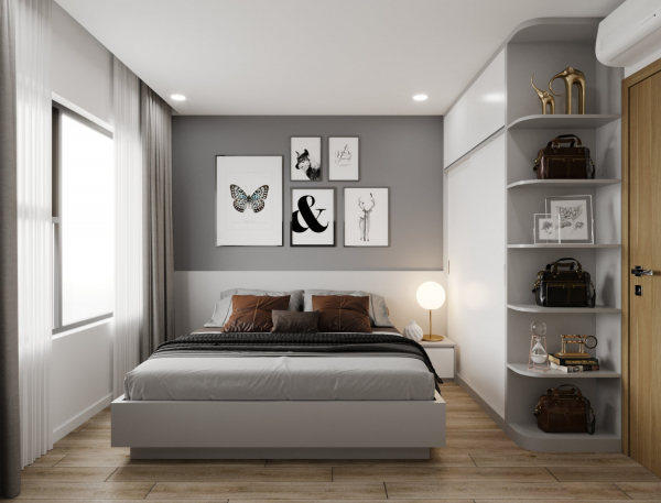 Giường ngủ hiện đại MDF phủ Melamine